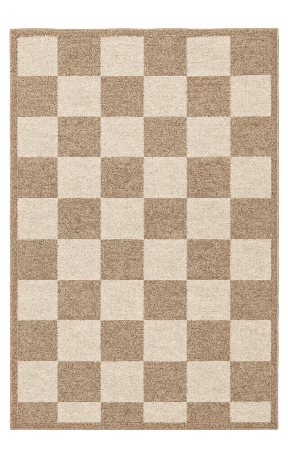 Luminelle Adeline Checker Wool Geometric Area Rug — digital design render