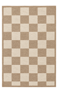 Luminelle Adeline Checker Wool Geometric Area Rug — digital design render