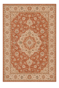 Luminelle Amelie Terracotta Vintage Medallion Area Rug — digital design render