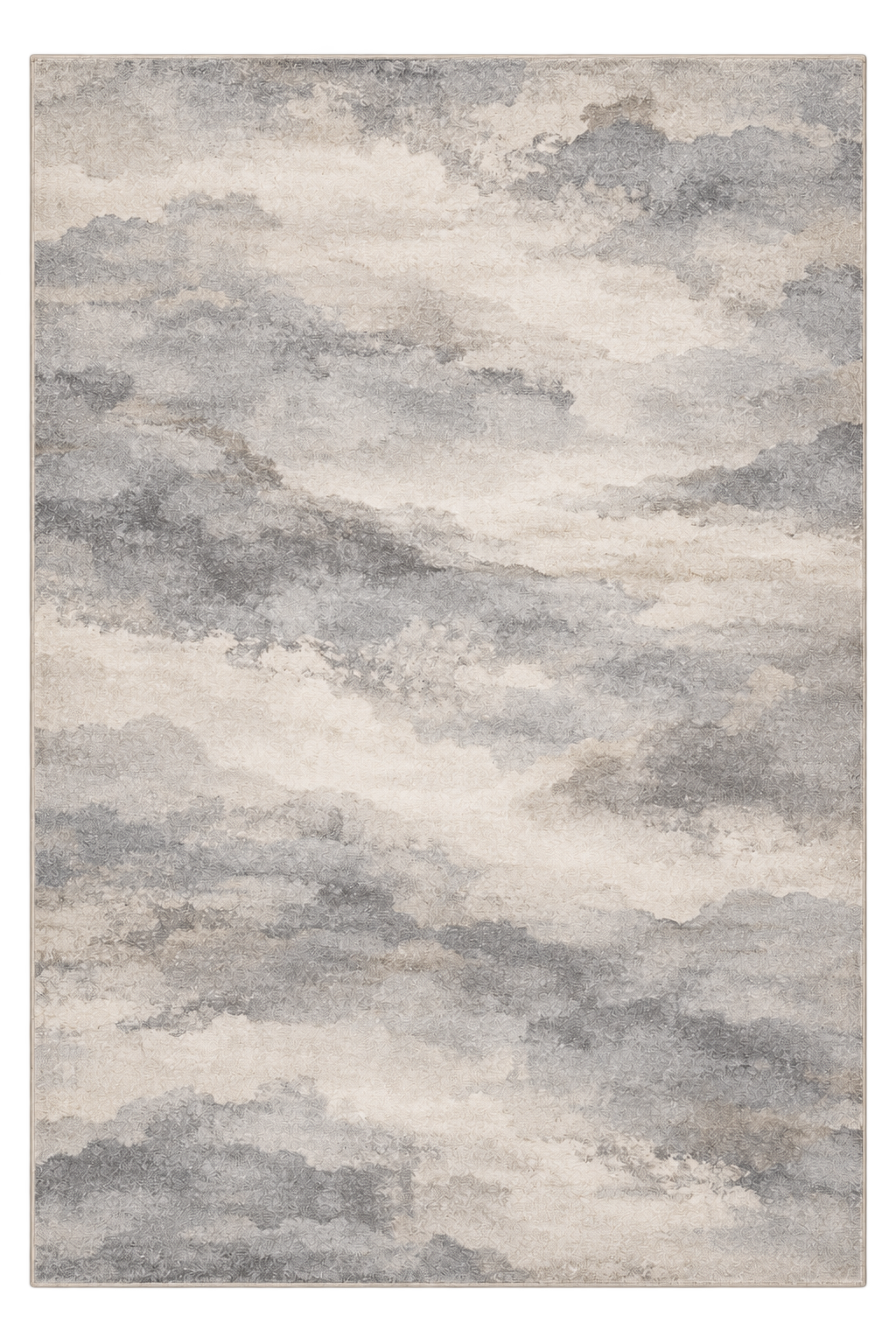 Luminelle Aurielle Mist Modern Abstract Area Rug — digital design render
