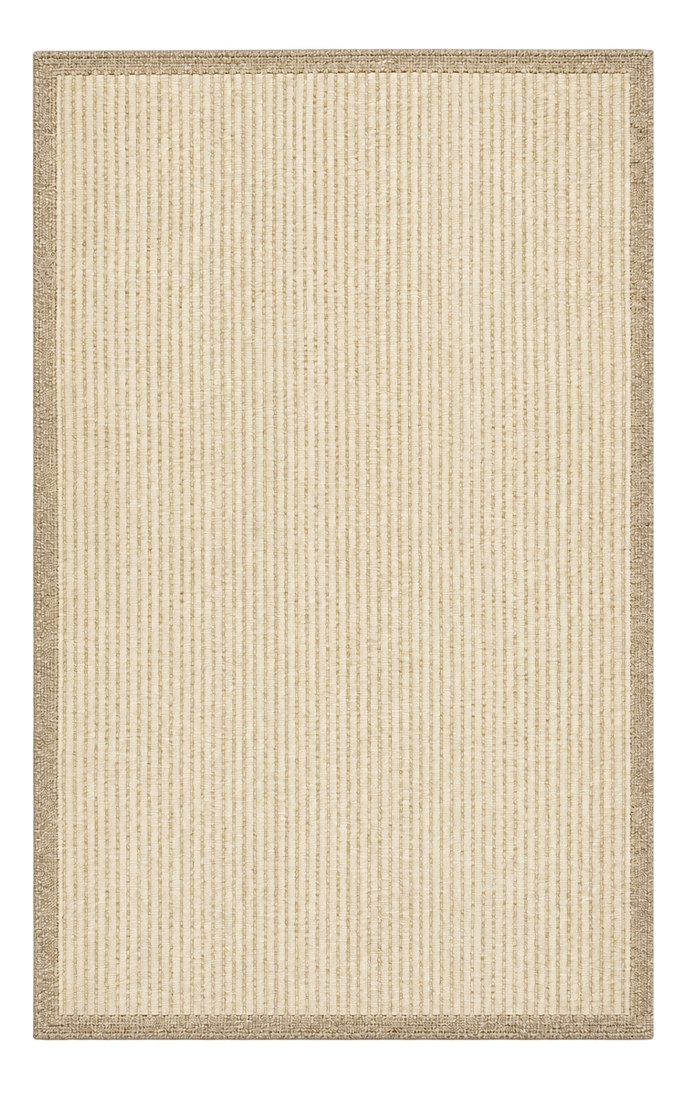 Luminelle Aveline Ivory Wool Textured Area Rug — digital design render