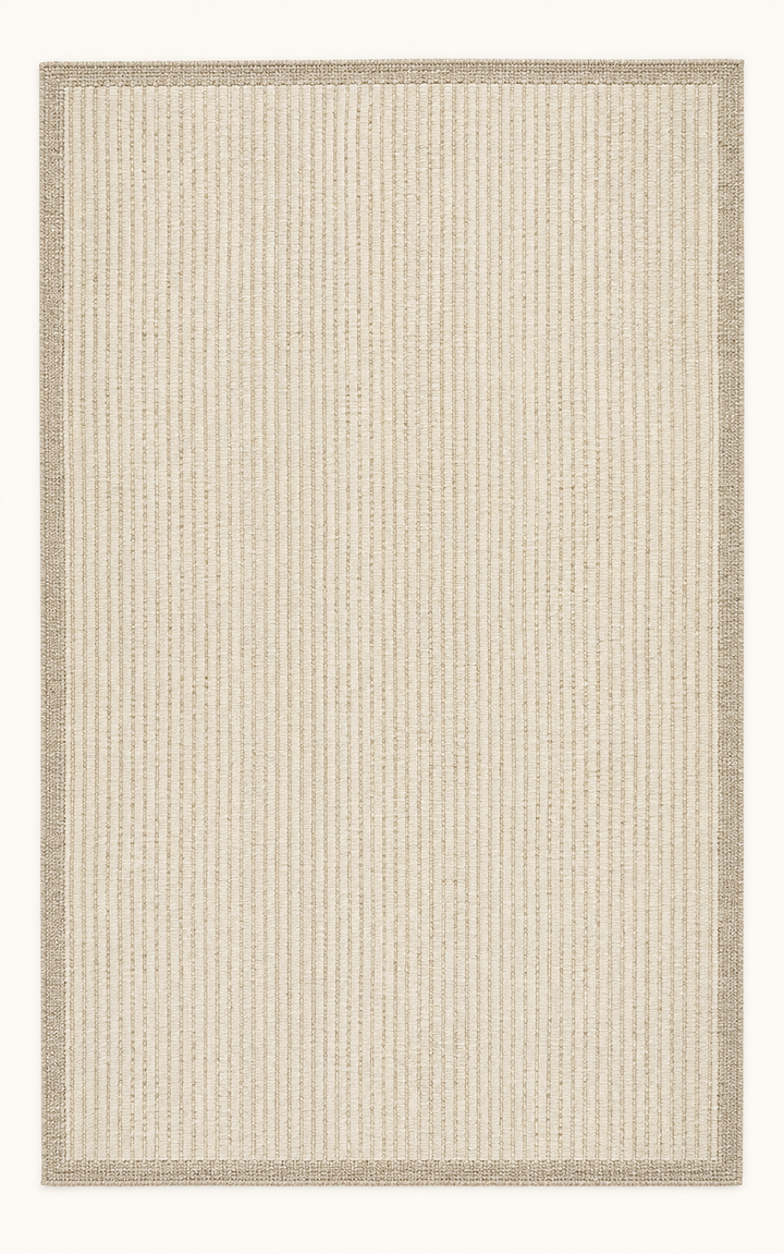 Lumitelle Aveline Ivory Wool Textured Area Rug