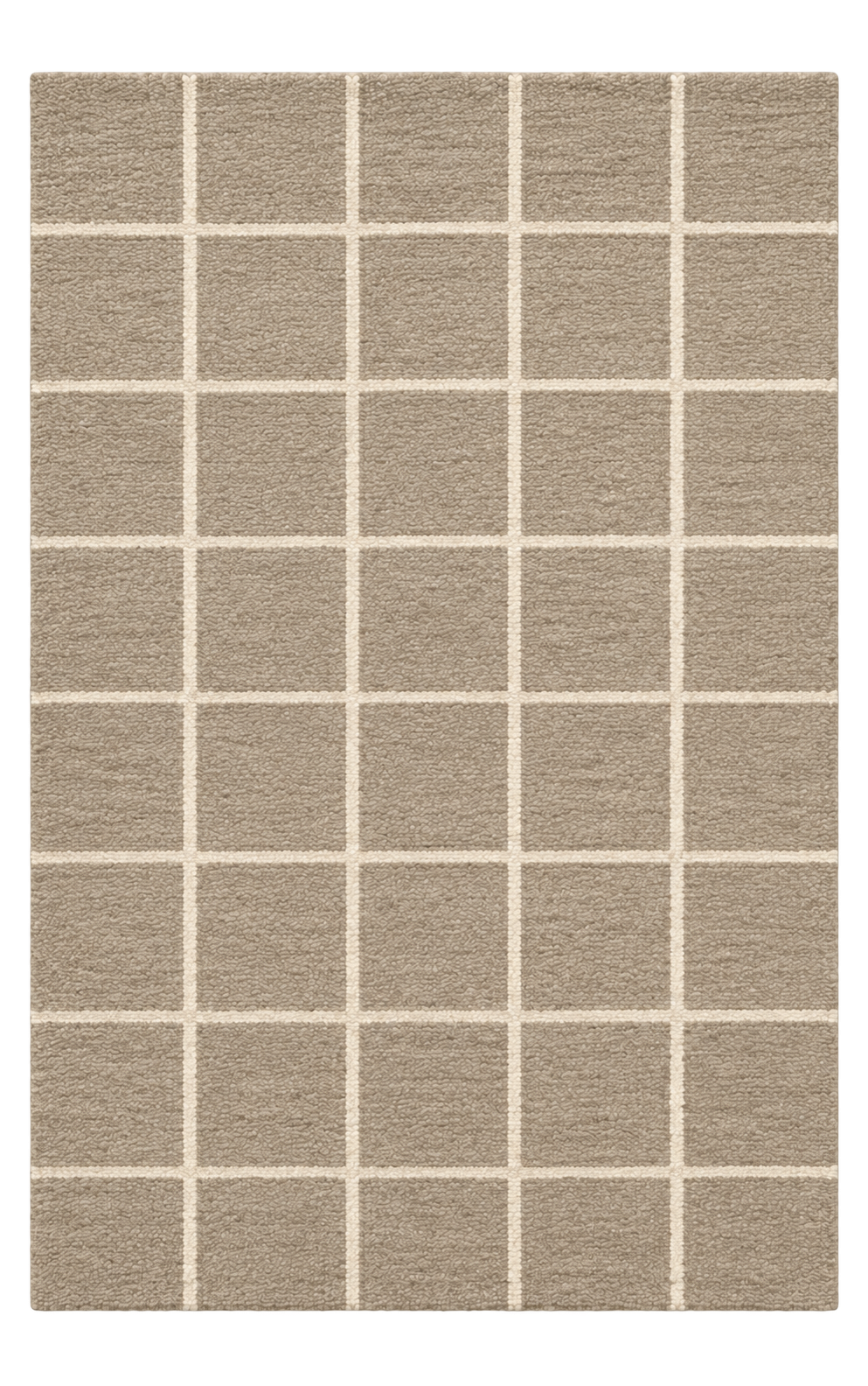 Luminelle Camille Grid Wool Geometric Area Rug — digital design render