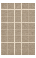 Luminelle Camille Grid Wool Geometric Area Rug — digital design render