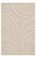 Luminelle Celine Cream Wool Textured Area Rug — digital design render