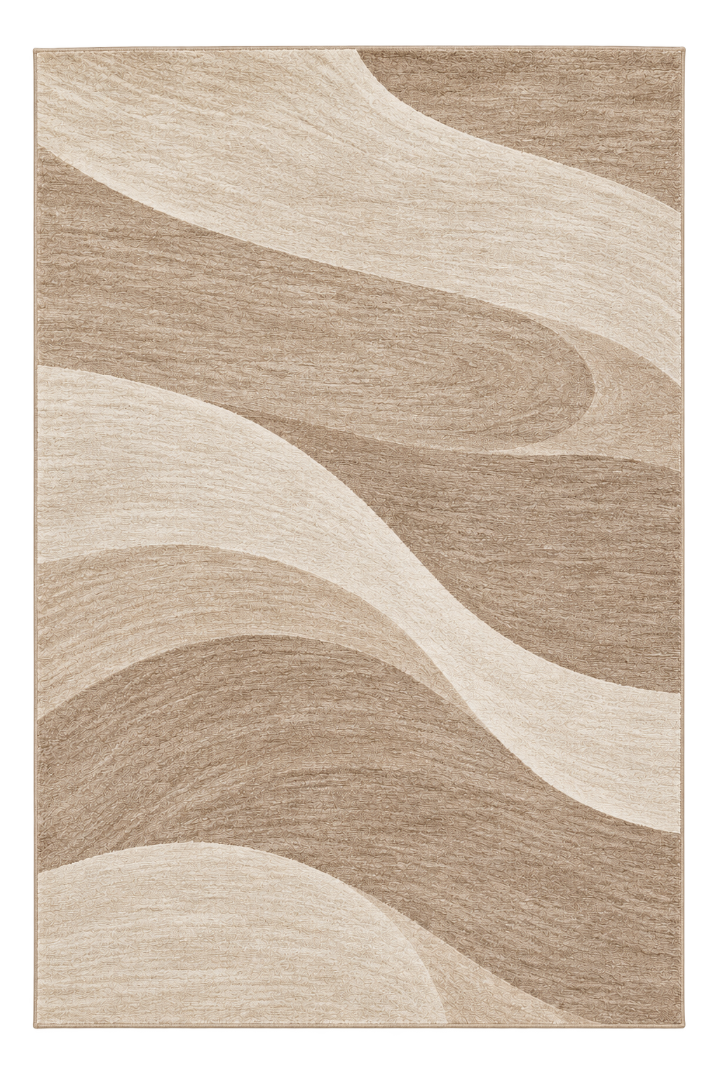 Luminelle Emmeline Dune Modern Abstract Area Rug — digital design render