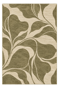 Luminelle Florielle Olive Modern Abstract Area Rug — digital design render