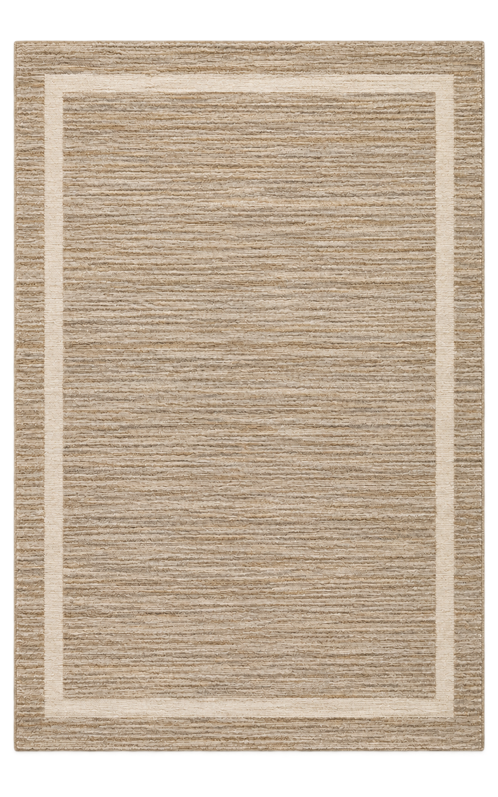Luminelle Maren Sand Wool Textured Area Rug — digital design render