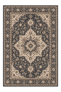 Luminelle Noelle Charcoal Vintage Medallion Area Rug — digital design render
