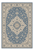 Luminelle Odette Blue Vintage Medallion Area Rug — digital design render