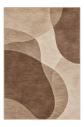 Luminelle Renelle Mocha Modern Abstract Area Rug — digital design render