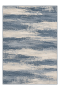 Luminelle Seraphine Slate Modern Abstract Area Rug — digital design render